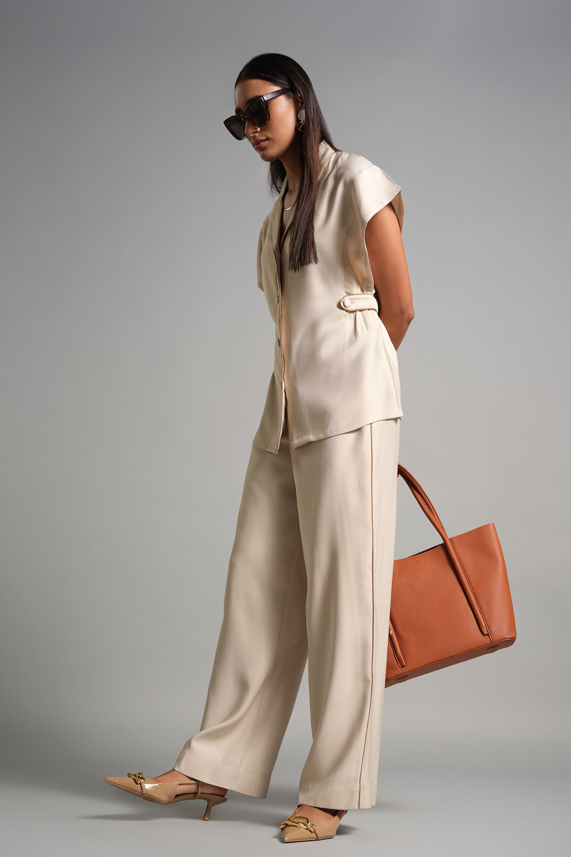 Delja Co-ord, Beige, image 2